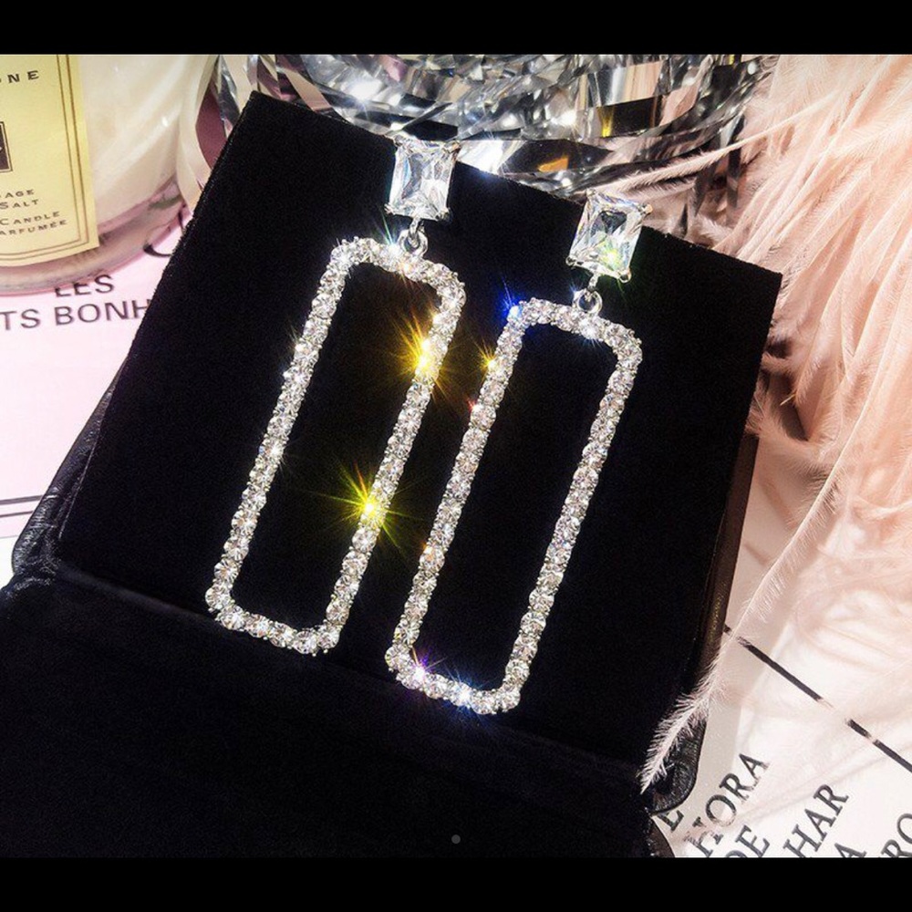 Diamond earrings statement piece!